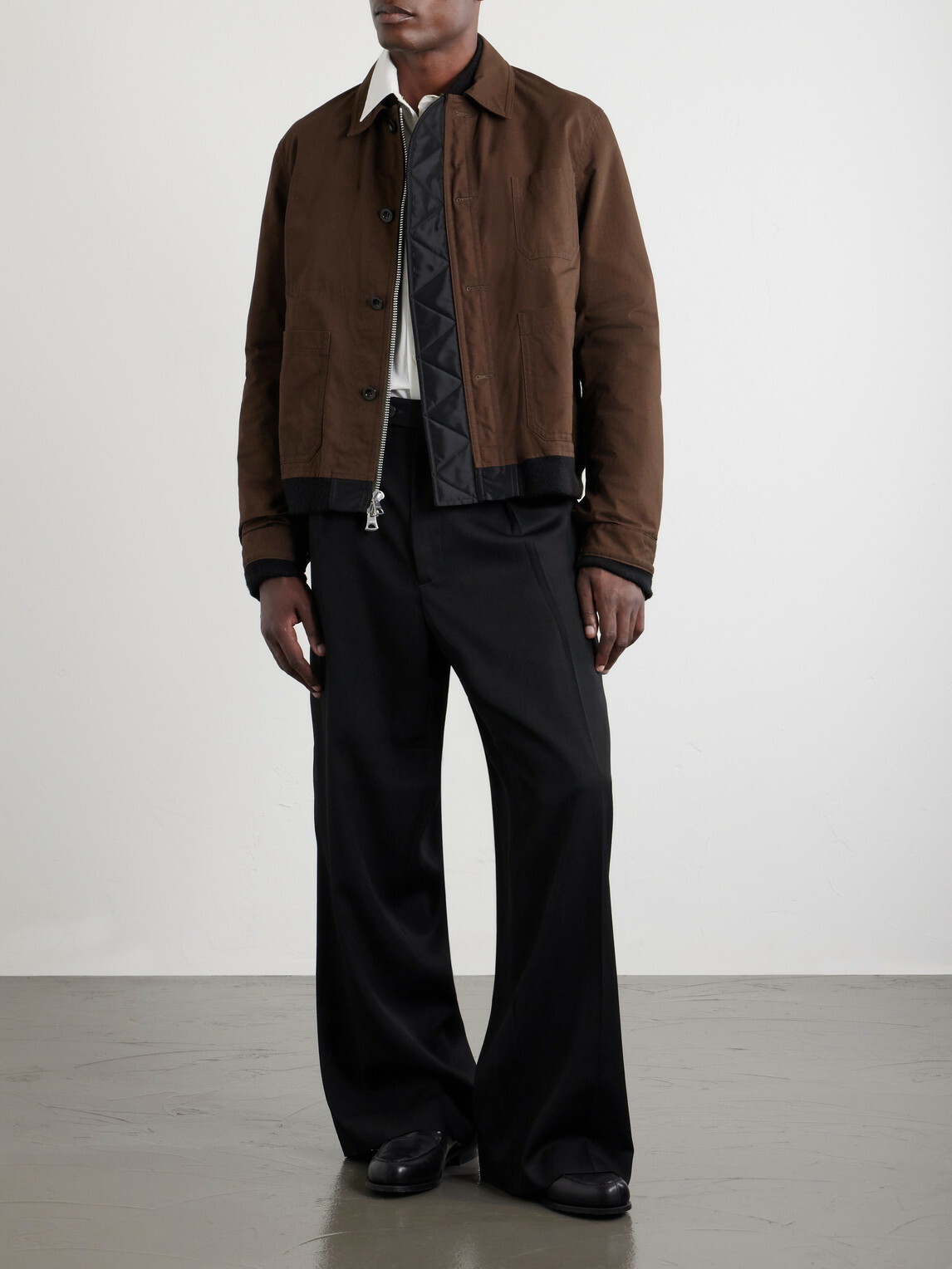 Sacai - Reversible Nylon Bomber Jacket - Brown