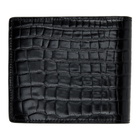 Maison Margiela Black Croc Bifold Wallet