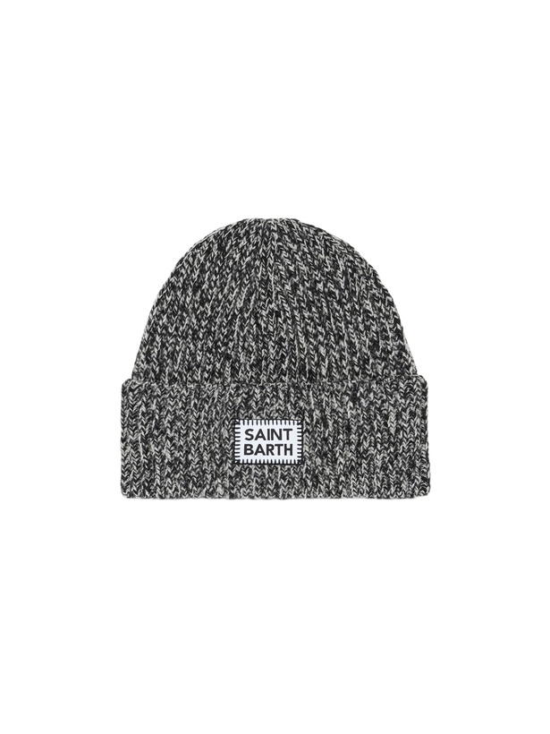 Photo: MC2 Saint Barth Woman White Mouliné Beanie With Saint Barth Embroidery