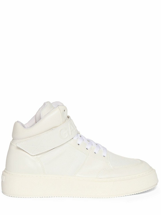 Photo: GANNI - 25mm Sporty Mix Rubber High Top Sneakers