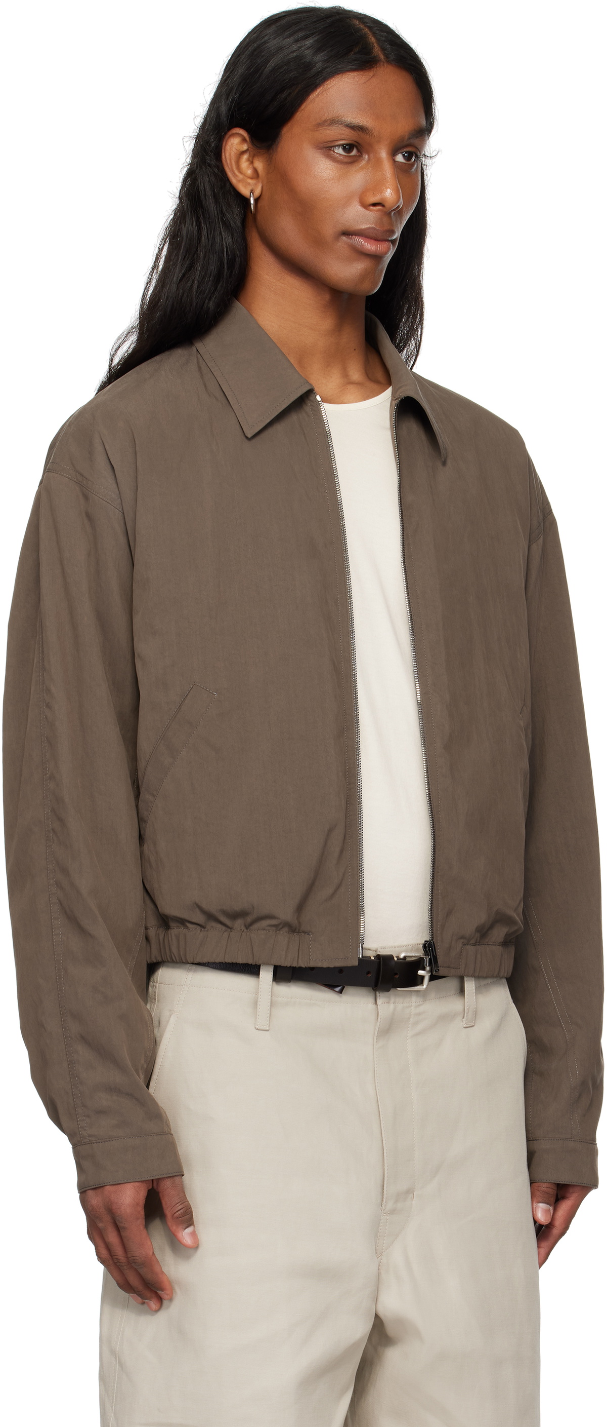 LEMAIRE Brown Zipped Jacket Lemaire