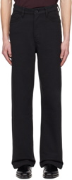 Dries Van Noten Black Zip-Fly Jeans