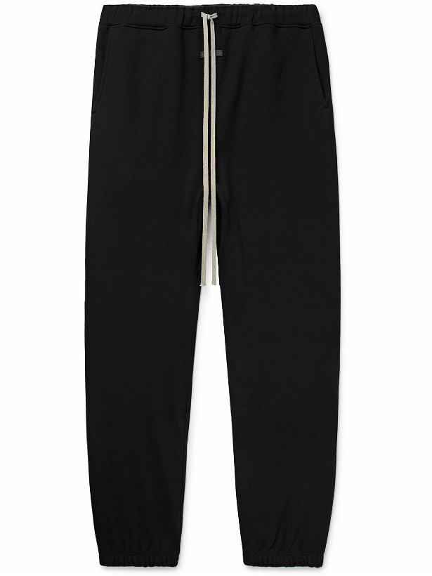 Photo: Fear of God - Eternal Tapered Cotton-Jersey Sweatpants - Black