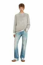 Diesel Jumper with faded reverse print - Knitwear Mens in Grey
