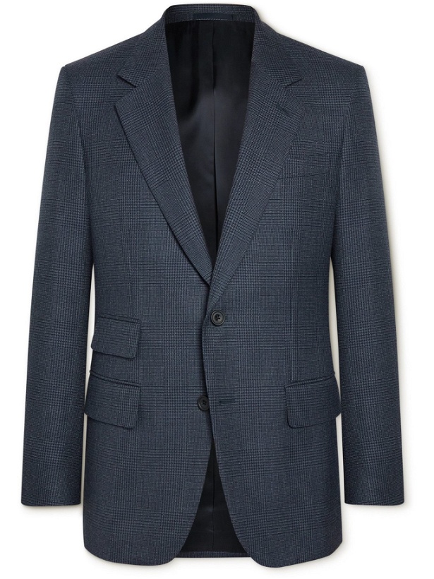 Photo: Kingsman - Harry Slim-Fit Prince of Wales Checked Wool Suit Jacket - Blue