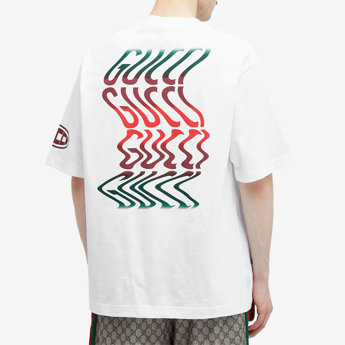 Gucci Men's Multi Logo T-Shirt in White Gucci