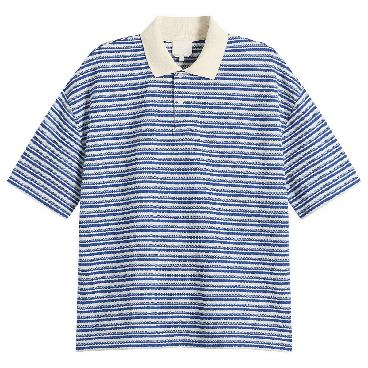 A.P.C. Men's x JW Anderson Murray Oversized Pique Polo Shirt in A.P.C. Men's x JW Anderson Murray Oversized Pique Polo Shirt in