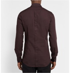 Dolce & Gabbana - Slim-Fit Bib-Front Washed-Cotton Shirt - Men - Merlot