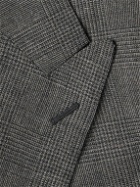 Kingsman - Archie Reid Slim-Fit Double-Breasted Prince of Wales Checked Wool Suit Jacket - Gray