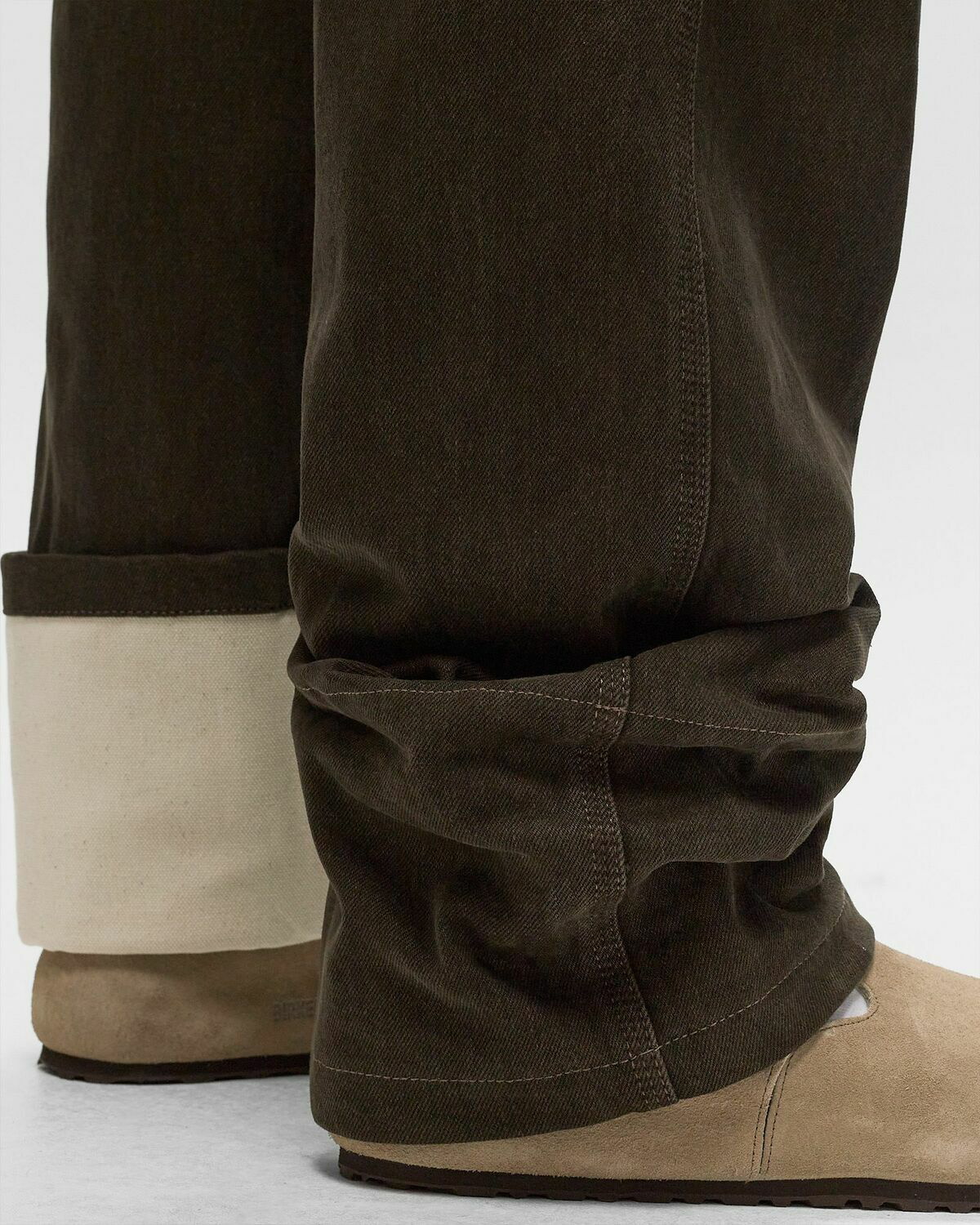 Jw Anderson Contrast Turn Up Jeans Brown Jeans JW Anderson