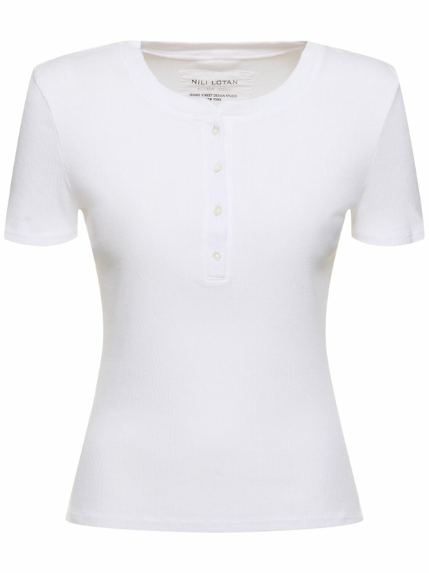 Photo: NILI LOTAN Lorene Henley Cotton Top