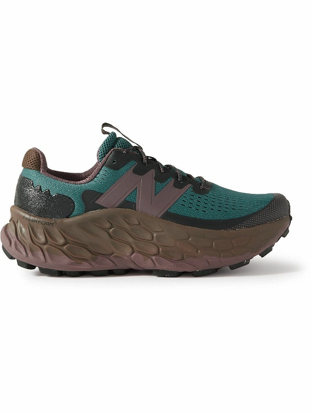 Photo: New Balance - Fresh Foam More Trail v3 Rubber-Trimmed Mesh Sneakers - Brown