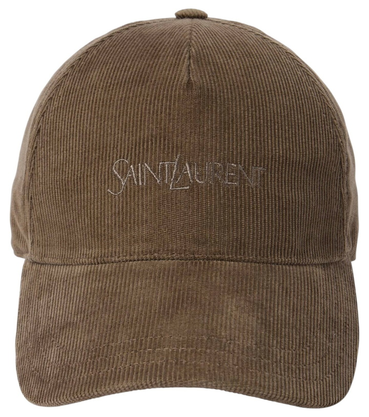 Photo: Saint Laurent Corduroy baseball cap
