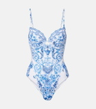 Camilla Embroidered printed swimsuit