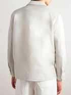 Stòffa - Camp-Collar Linen and Cotton-Blend Overshirt - Gray