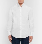 Brunello Cucinelli - Slim-Fit Button-Down Collar Cotton-Poplin Shirt - Men - White