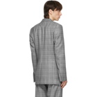 Paul Smith Grey Prince Of Wales Double-Breasted Blazer