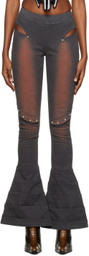 DIDU Gray Washed Denim Trousers