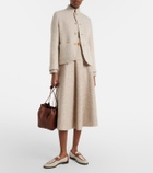 Loro Piana Cashmere, wool, and linen midi skirt