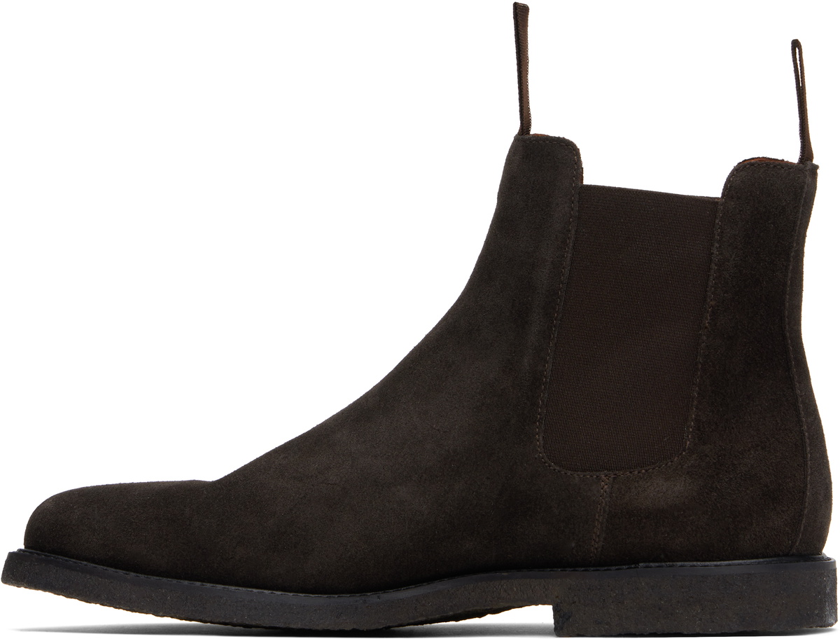 Common Projects Brown Waxed Suede Chelsea Boots