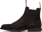 Common Projects Brown Waxed Suede Chelsea Boots