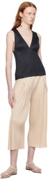 Pleats Please Issey Miyake Black Float Vest