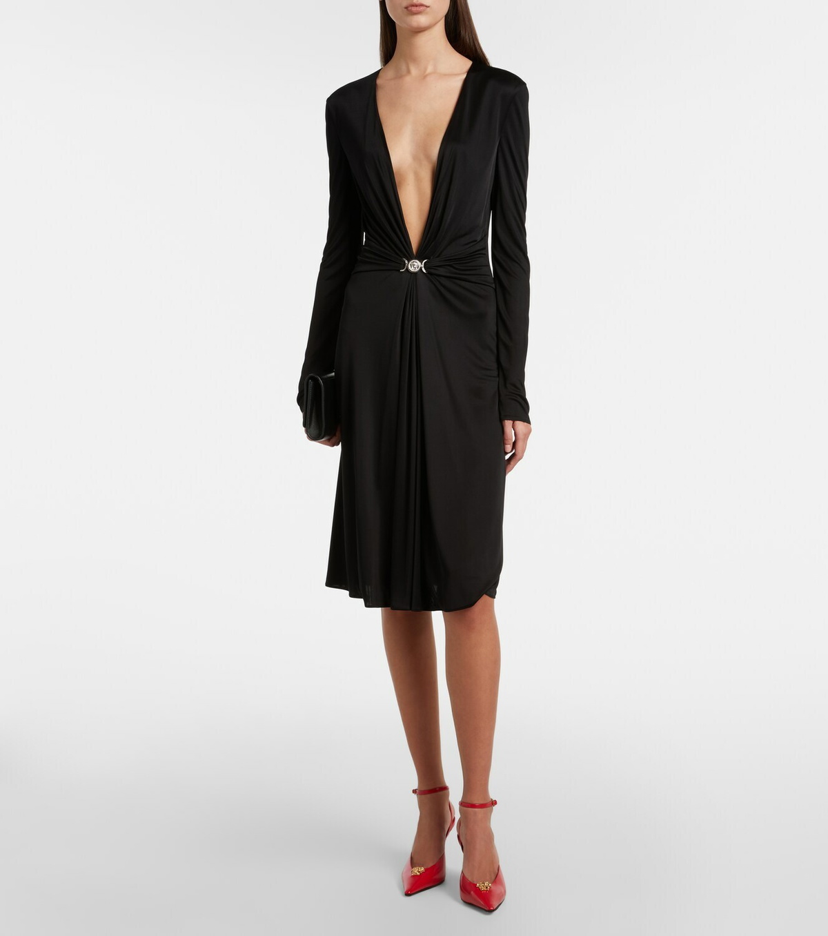 Versace Medusa jersey cocktail dress