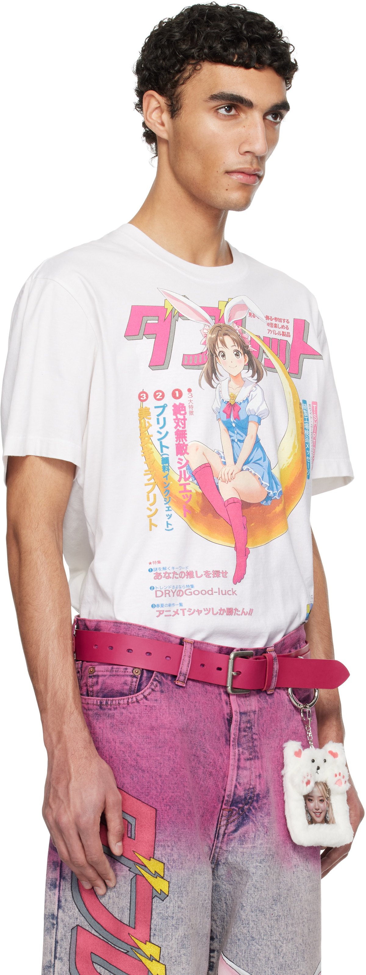 doublet White Rabbit Anime Print T-shirt