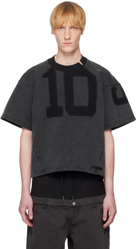 Photo: SPENCER BADU Black Washed Jersey T-shirt