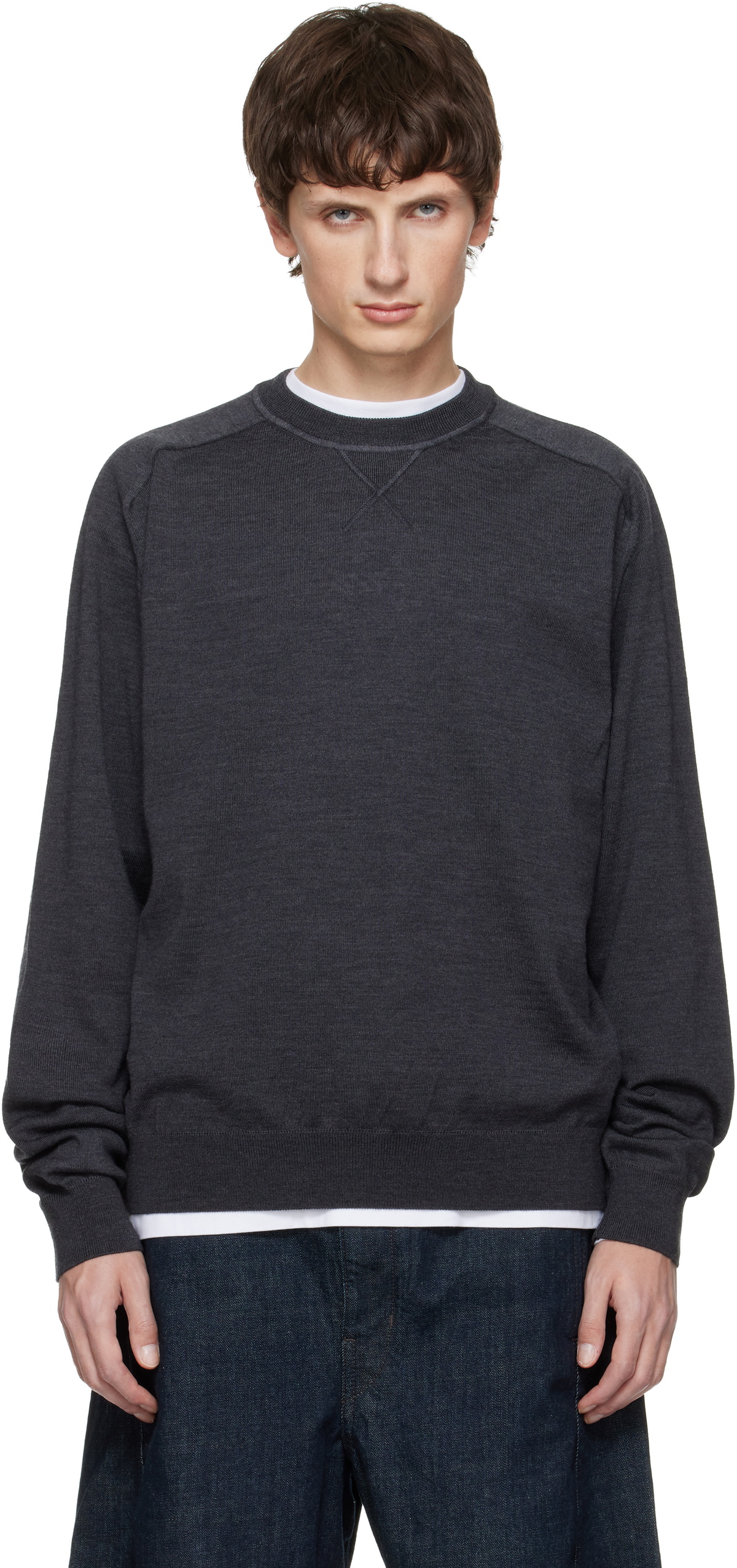 JACQUEMUS Gray 'The Embroidered' Sweater