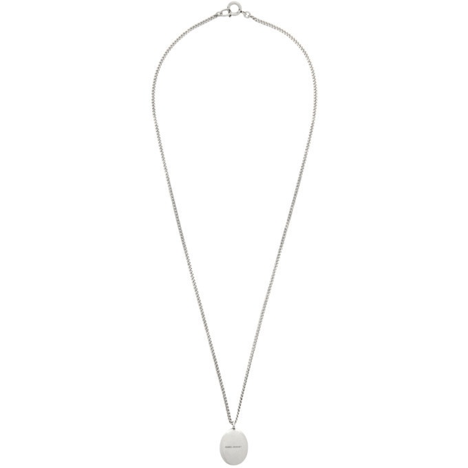 Photo: Isabel Marant Silver Chain Link Oval Pendant Necklace