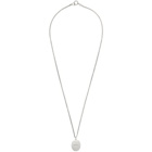 Isabel Marant Silver Chain Link Oval Pendant Necklace