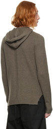 Rick Owens Brown Vented Hoodie