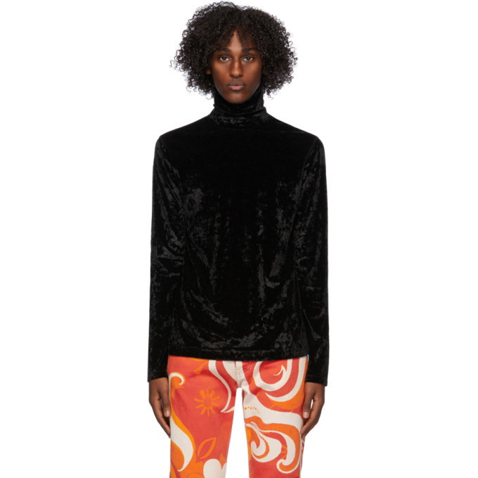 Photo: Dries Van Noten Black Velvet Turtleneck