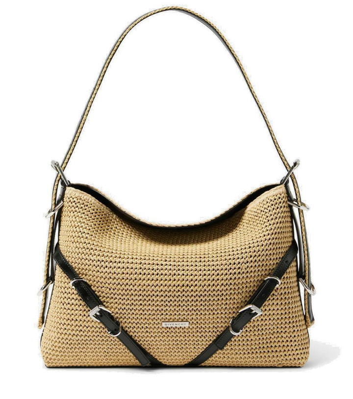 Photo: Givenchy Voyou Medium raffia shoulder bag