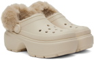 Crocs Off-White Stomp Lined Clogs