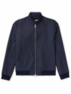 Valstar - Wool and Linen-Blend Harrington Jacket - Blue