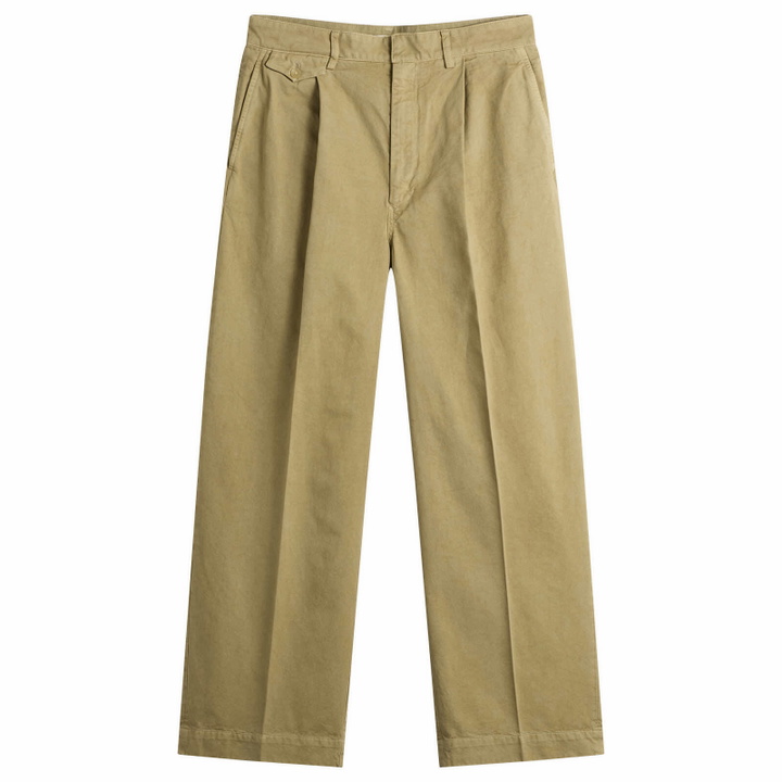 Photo: Auralee Women's One-Tuck Wide Pants in Beige