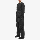 Comme des Garçons Homme Men's Jersey Ripstop Pocket Cardigan in Black