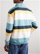 Armor Lux - Striped Organic Cotton-Jersey Mock Neck Sweater - Multi