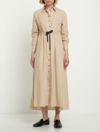 BRUNELLO CUCINELLI - Poplin Buttoned Long Sleeve Midi Dress