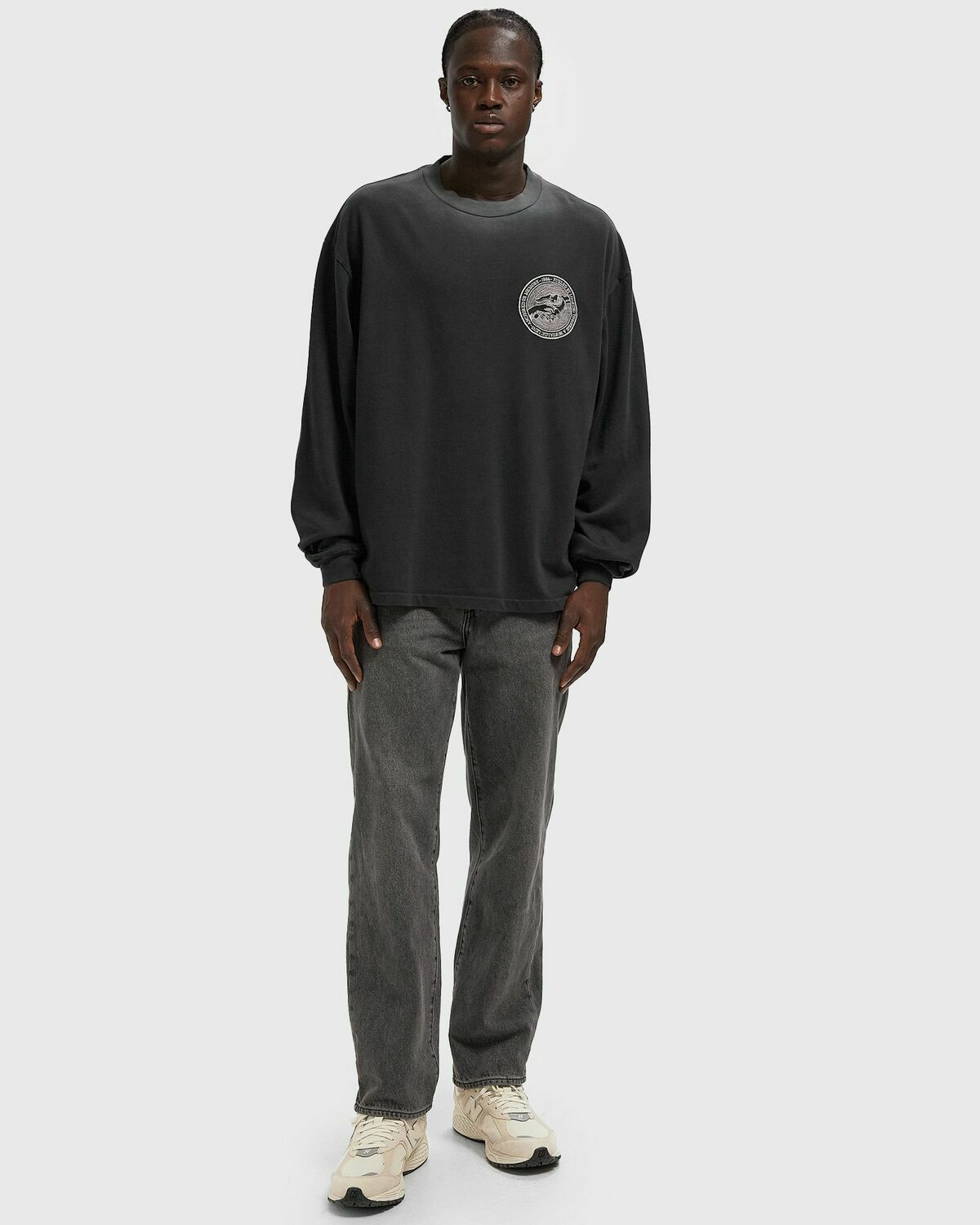 Rough. BOND EMBLEM LONGSLEEVE Black Mens Longsleefe