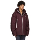 Acne Studios Burgundy Down Hooded Jacket