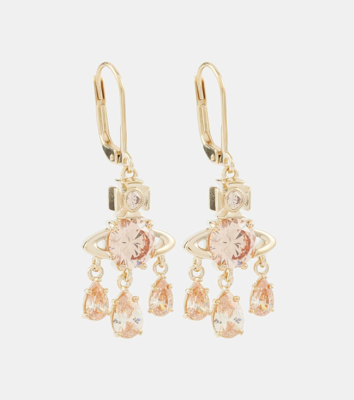 [Vivienne Westwood] Joaquina クリスタル装飾 ドロップ ピアス Vivienne Westwood Joaquina crystal-embellished drop earrings