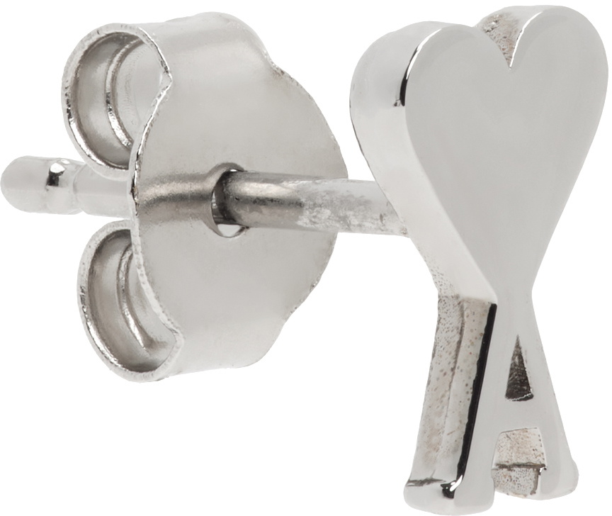 AMI Paris Silver Ami de Cœur Single Earring