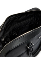 Boss Logo Grained Leather Briefcase - Black - One Size