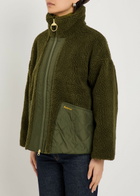 Barbour Brawby Panelled Fleece Jacket Green