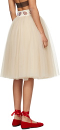 Bode Beige Sunset Lily Midi Skirt