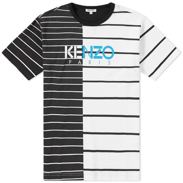 Photo: Kenzo Asymmetric Stripe Logo Tee