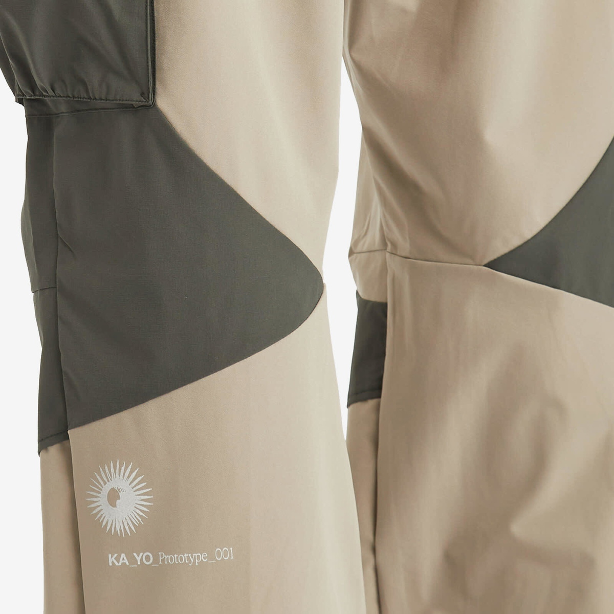 KA_YO_Prototype Men's Parachute Cargo Trousers in Nougat